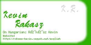 kevin rakasz business card